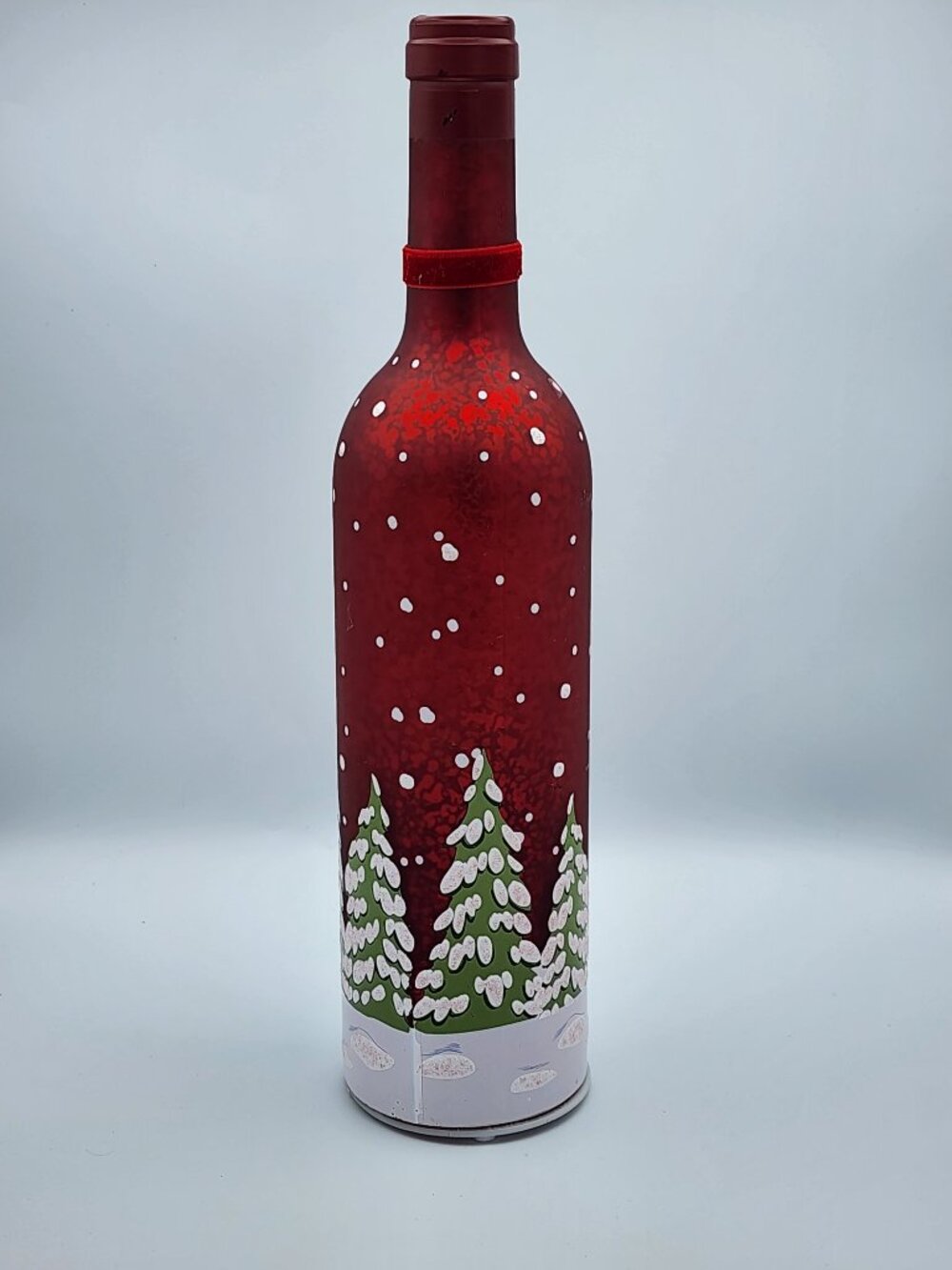 Artisan "Be Merry" Snowman Light-Up Bottle Decor - Picture 3 of 11